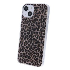 Gold Glam Back Case priekš Samsung Galaxy A13 4G A135 - Leopards - silikona aizmugures apvalks / bampers-vāciņš