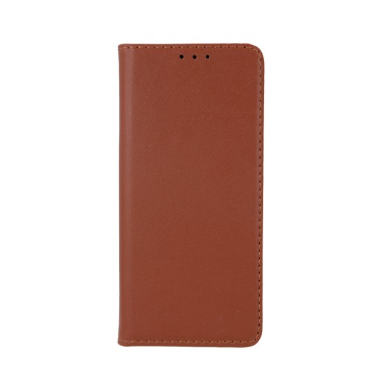 Genuine Leather Case Smart Pro priekš Samsung Galaxy A13 5G A136 / A04s A047F - Brūns - dabīgās ādas maciņš sāniski atverams ar stendu