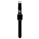 Karl Lagerfeld Silicone Karl Heads Series Watch Band KLAWLSLKK priekš Apple Watch 42 / 44 / 45 mm / Ultra 49 mm - Melns - silikona siksniņa viedpulksteņiem