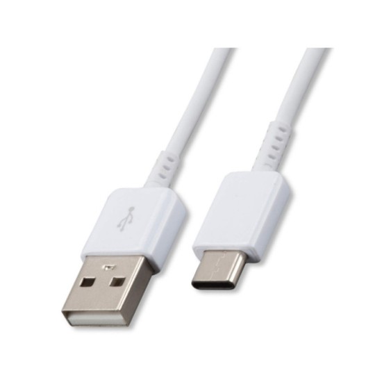 Samsung 1.2M EP-DN930CWE Fast Charge USB to Type-C 3A cable (bez iepakojuma) - Balts - ātrs USB-C lādēšanas un datu kabelis / vads