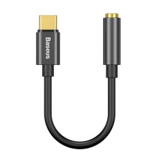Baseus L54 DAC Digital Headphone / Earphone Jack Adapter 3.5mm AUX to Type-C (austiņu adapteris) - Melns