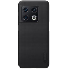 Nillkin Super Frosted Shield Matte PC Mobile Cover priekš OnePlus 10 Pro 5G - Melns - sāniski atverams maciņš / grāmatveida maks