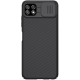 Nillkin CamShield Slide Camera Back Hard Case Cover priekš Samsung Galaxy A22 5G A226 - Melns - plastikas aizmugures apvalks / bampers ar kameras aizsargmehānismu