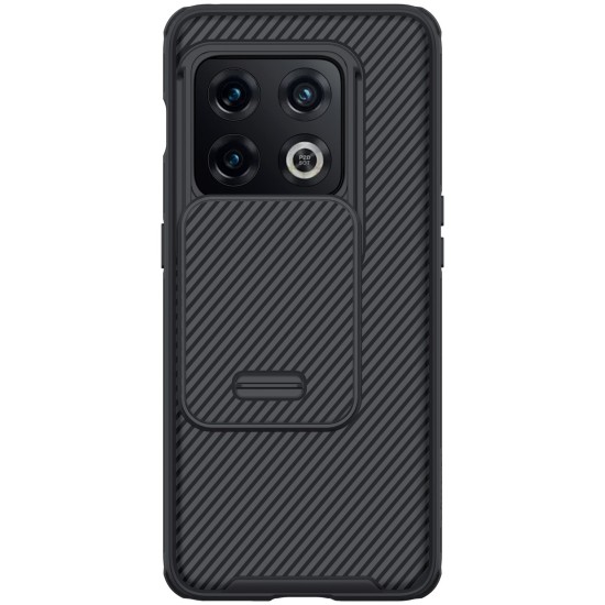 Nillkin CamShield Slide Camera Back Hard Case Cover priekš OnePlus 10 Pro 5G - Melns - plastikas aizmugures apvalks / bampers ar kameras aizsargmehānismu