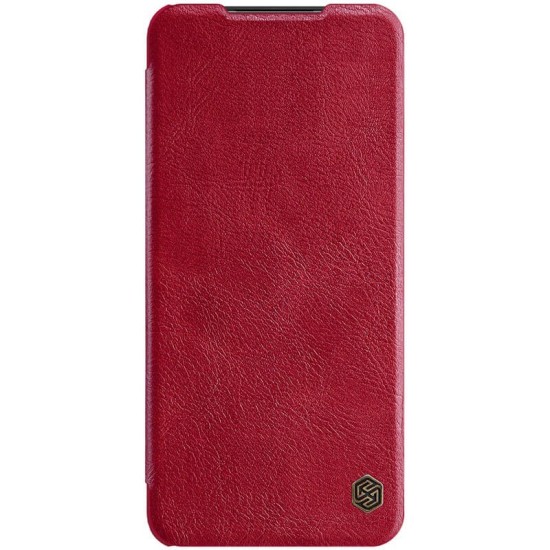 NILLKIN Qin Series Card Holder Leather Flip Case priekš Samsung Galaxy A13 5G A136 / A04s A047F - Sarkans - sāniski atverams maciņš