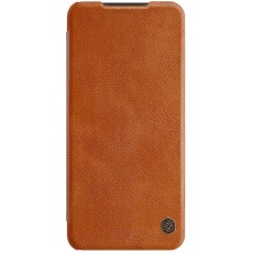 NILLKIN Qin Series Card Holder Leather Flip Case priekš Samsung Galaxy A13 5G A136 / A04s A047F - Brūns - sāniski atverams maciņš