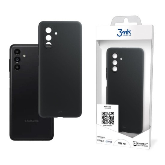 3MK Matt Case priekš Samsung Galaxy A13 5G A136 / A04s A047F - Melns - matēts silikona aizmugures apvalks  / bampers-maciņš