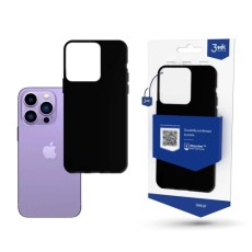 3MK Matt Case priekš Apple iPhone 14 Pro Max - Melns - matēts silikona aizmugures apvalks / bampers-vāciņš