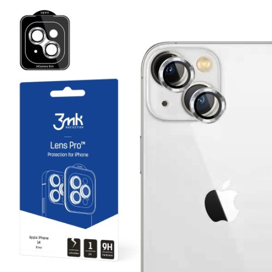 3MK Lens Protection Pro Tempered Glass camera protector priekš Apple iPhone 14 - Sudrabains - aizmugurējās kameras aizsargstikls