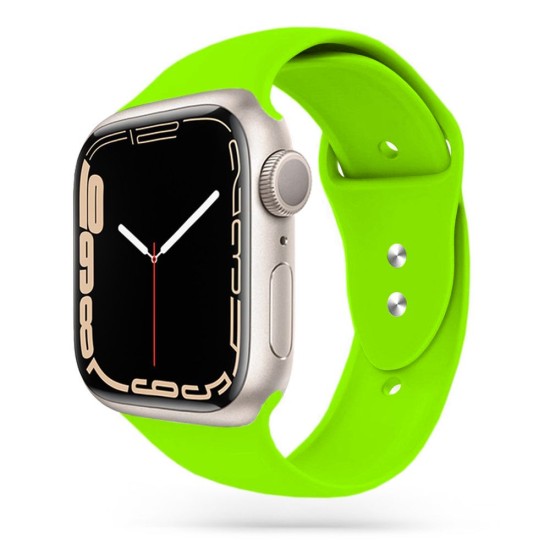 Tech-Protect Silicone Watch Band priekš Apple Watch 42 / 44 / 45 mm / Ultra 49 mm - Koši Zaļš - silikona siksniņa viedpulksteņiem