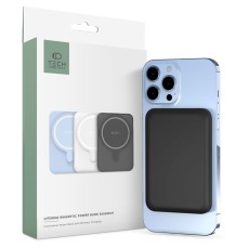 Tech-Protect PB10 5000mAh Lifemag Power Bank priekš Apple iPhone ar MagSafe USB Type-C / Lightning 5V/3A - Melns - Universāla ārējas uzlādes batereja lādētājs-akumulators