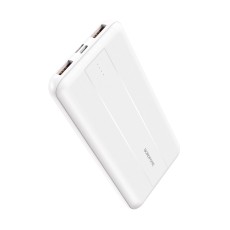 Borofone BJ13 Sage 10000mAh Fast Charge PowerBank 2xUSB 22.5W / USB Type-C 5V/3A PD/QC 3.0 Ligzda - Balts - Universāla ārējas uzlādes batereja lādētājs-akumulators