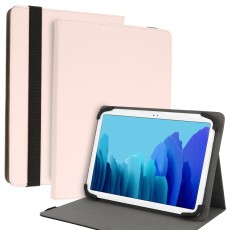 Wonder Soft Universal Book Case priekš 10 inch Tablet PC - Gaiši Rozā - Universāls sāniski atverams maks planšetdatoriem ar stendu