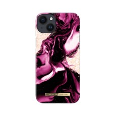 iDeal of Sweden Fashion AW21 Back Case priekš Apple iPhone 14 Plus - Golden Ruby Marble - plastikāta aizmugures apvalks ar iebūvētu metālisku plāksni / bampers-vāciņš