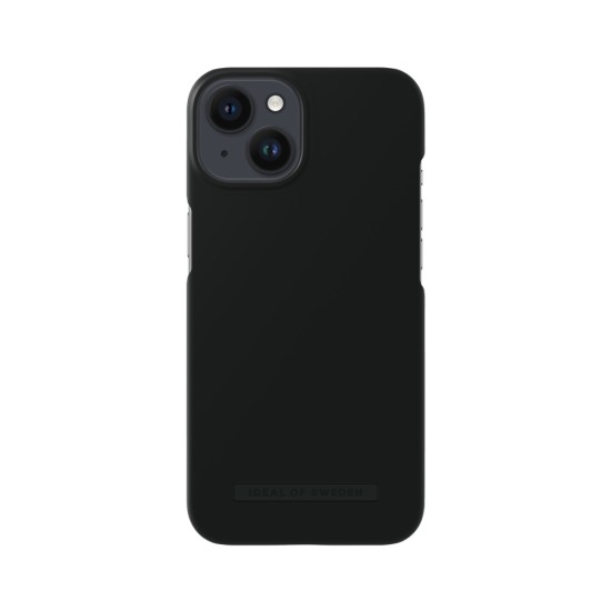 iDeal of Sweden Seamless SS22 Back Case priekš Apple iPhone 14 - Coal Black - ciets silikona aizmugures apvalks ar iebūvētu metālisku plāksni / bampers-vāciņš