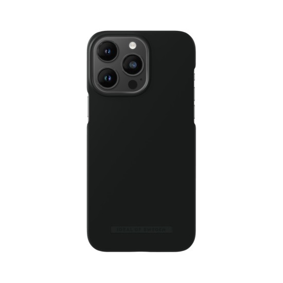 iDeal of Sweden Seamless SS22 Back Case priekš Apple iPhone 14 Pro Max - Coal Black - ciets silikona aizmugures apvalks ar iebūvētu metālisku plāksni / bampers-vāciņš