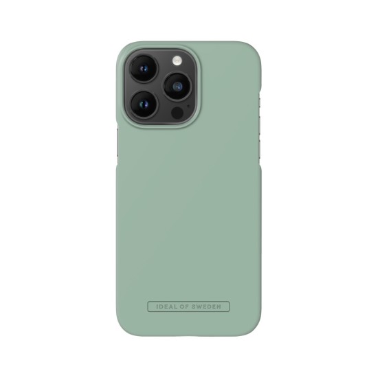 iDeal of Sweden Seamless SS22 Back Case priekš Apple iPhone 14 Pro Max - Sage Green - ciets silikona aizmugures apvalks ar iebūvētu metālisku plāksni / bampers-vāciņš