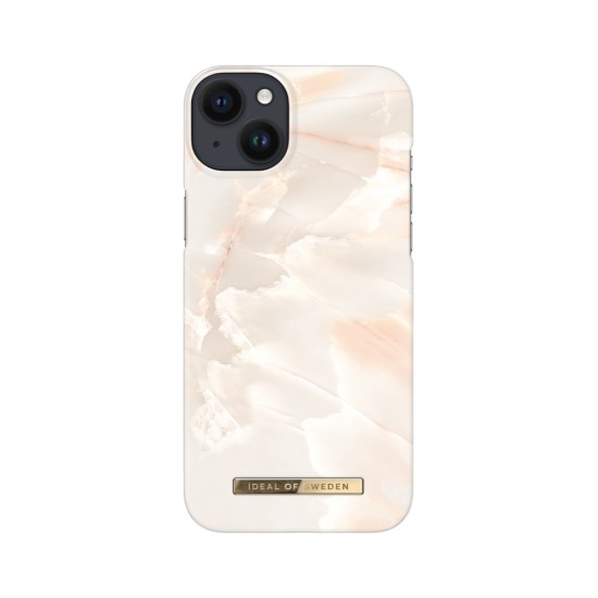 iDeal of Sweden Fashion SS21 Back Case priekš Apple iPhone 14 Plus - Rose Pearl Marble - plastikāta aizmugures apvalks ar iebūvētu metālisku plāksni / bampers-vāciņš