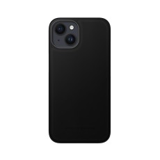 iDeal of Sweden Atelier AW21 Back Case priekš Apple iPhone 14 - Intense Black - mākslīgās ādas aizmugures apvalks ar iebūvētu metālisku plāksni / bampers-vāciņš