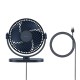 Baseus Serenity Desktop Fan Blue ACYY000003 - Zils - mini galda ventilators ar barošanu no USB savienotāja