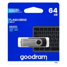 Goodram UTS2 Flash Drive 64GB USB 2.0 Flash Atmiņa - Melna