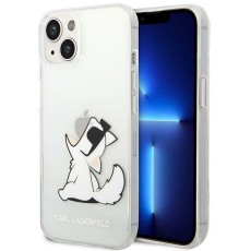 Karl Lagerfeld Choupette Fun series Back Case KLHCP14MCFNRC priekš Apple iPhone 14 Plus - Caurspīdīgs - silikona aizmugures apvalks / bampers-vāciņš