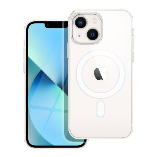 Clear MagSafe Back Case priekš Apple iPhone 14 Plus - Caurspīdīgs - silikona-plastikāta aizmugures apvalks / bampers-vāciņš
