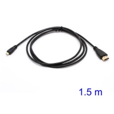 Micro HDMI to HDMI 1.5M High Speed Cable - Melns - video adapteris vads / kabelis