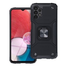Nitro Armored Hybrid Back Case priekš Samsung Galaxy A22 5G A226 - Melns - triecienizturīgs silikona-plastikāta aizmugures apvalks ar gredzenu / bampers-vāciņš