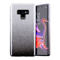 Forcell Shining Case priekš Apple iPhone 14 Pro Max - Caurspīdīgs / Melns - silikona aizmugures apvalks / bampers-vāciņš