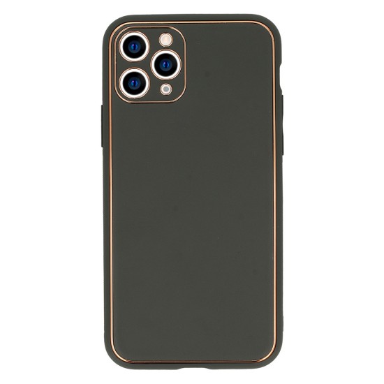 Tel Protect Luxury Leather Back Case priekš Samsung Galaxy A13 5G A136 / A04s A047F - Pelēks - mākslīgās ādas apvalks / bampers-vāciņš