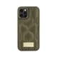 iDeal of Sweden Atelier AG22 Back Case priekš Apple iPhone 12 / 12 Pro - Puffy Khaki - mākslīgās ādas aizmugures apvalks ar turētāju / bampers-vāciņš