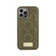 iDeal of Sweden Atelier AG22 Back Case priekš Apple iPhone 13 Pro Max - Puffy Khaki - mākslīgās ādas aizmugures apvalks ar turētāju / bampers-vāciņš