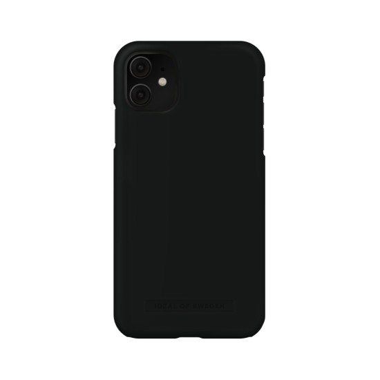 iDeal of Sweden Seamless SS22 Back Case priekš Apple iPhone 11 - Coal Black - ciets silikona aizmugures apvalks ar iebūvētu metālisku plāksni / bampers-vāciņš