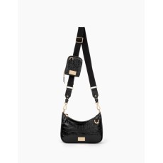 iDeal of Sweden AG22 Nora Crossbag - Black Croco - sieviešu pleca soma