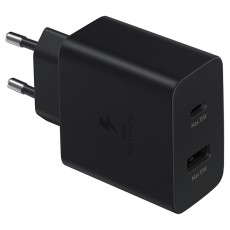 Samsung EP-TA220NBE Duo Type-C 35W / USB 15W Super Fast Charge Tīkla lādētājs - Melns