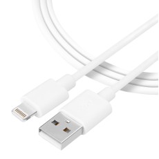 Tactical 1M Smooth Tread 2.1A USB to Lightning cable - Balts - Apple iPhone / iPad lādēšanas un datu kabelis / vads