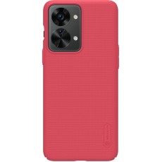 Nillkin Super Frosted Shield Matte PC Mobile Cover priekš OnePlus Nord 2T 5G - Sarkans - plastikas aizmugures apvalks / bampers-vāciņš