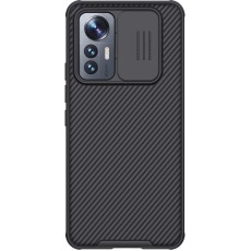 Nillkin CamShield Slide Camera Back Hard Case Cover priekš Xiaomi 12 Lite - Melns - plastikas aizmugures apvalks / bampers ar kameras aizsargmehānismu