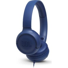 JBL T500 Pure Bass Sound Wired On-Ear Stereo Headphones with Remote and Mic jack 3.5mm - Zilas - Universālas stereo austiņas ar mikrofonu un pulti