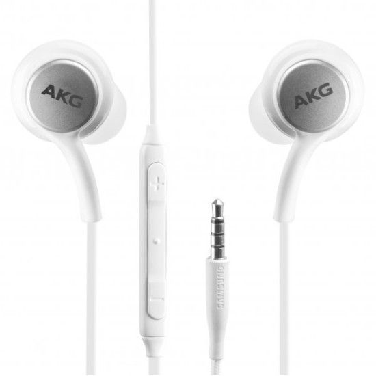 Samsung AKG EO-IG955BWE 3.5mm oriģinālas stereo austiņas ar mikrofonu un pulti (bez iepakojuma) - Baltas