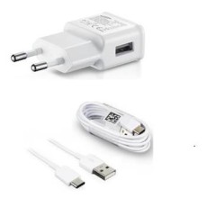 Samsung EP-TA200EBE USB Travel Charger 15W USB Tīkla lādētājs ar USB uz Type-C vadu 1.5M (bez iepakojuma) - Balts - Oriģināls - USB tīkla lādētājs ar USB-C vadu