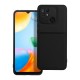 Forcell Noble Back Case priekš Xiaomi Redmi 10C - Melns - mākslīgās ādas aizmugures apvalks ar iebūvētu metālisku plāksni / bampers-vāciņš