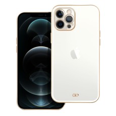 Lux Back Case priekš Apple iPhone 13 Pro - Caurspīdīgs / Balts - silikona aizmugures apvalks / bampers-vāciņš