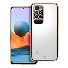 Lux Back Case priekš Xiaomi Redmi 10 - Caurspīdīgs / Melns - silikona aizmugures apvalks / bampers-vāciņš