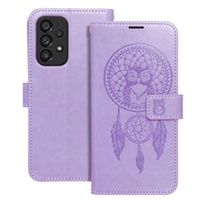 Forcell Mezzo Book Case priekš Samsung Galaxy A52 A525 / A52 5G A526 / A52s 5G A528 - Violets / Sapņu Ķērājs - sāniski atverams maciņš ar stendu un auklu / grāmatveida maks