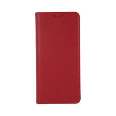 Genuine Leather Case Smart Pro priekš Apple iPhone 13 Pro - Sarkans - dabīgās ādas maciņš sāniski atverams ar stendu