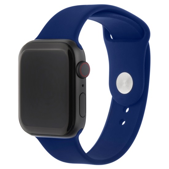 Devia Strap Deluxe Sport priekš Apple Watch 38 / 40 / 41 mm - Tumši Zils - silikona siksniņa (josta) priekš pulksteņiem