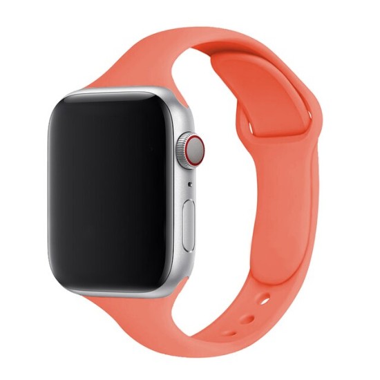 Devia Strap Deluxe Sport priekš Apple Watch 42 / 44 / 45 mm / Ultra 49 mm - Oranžs - silikona siksniņa (josta) priekš pulksteņiem