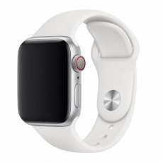 Devia Strap Deluxe Sport priekš Apple Watch 42 / 44 / 45 / 46mm / Ultra 49 mm - Balts - silikona siksniņa (josta) priekš pulksteņiem